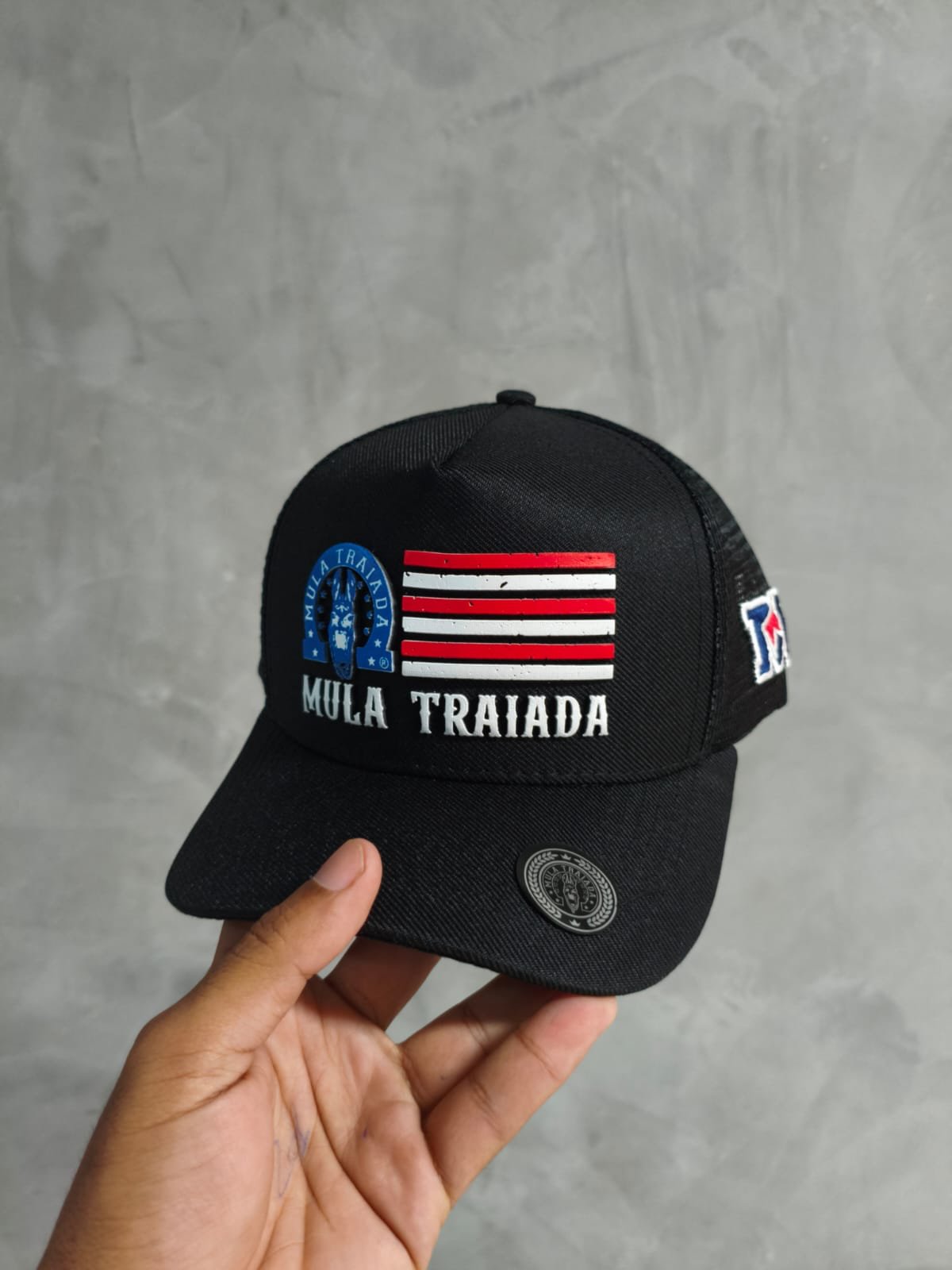 Boné Preto - Bandeira Americana MT